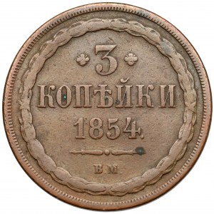 3 kopiejki 1854 BM, Warszawa