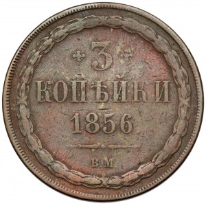 3 kopiejki 1856 BM, Warszawa