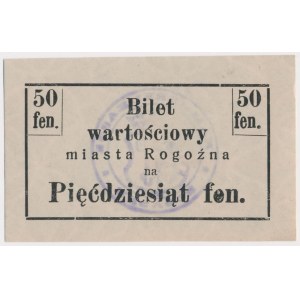 Rogoźno, 50 fenigów (1919) - niemiecki stempel, z kropką po fen.