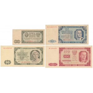 Zestaw 2 - 100 złotych 1948 (4szt)