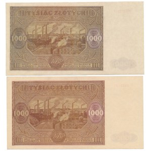 1.000 złotych 1946 - N i S (2szt)