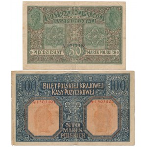 Jenerał 50 mkp i Generał 100 mkp 1916 - zestaw (2szt)