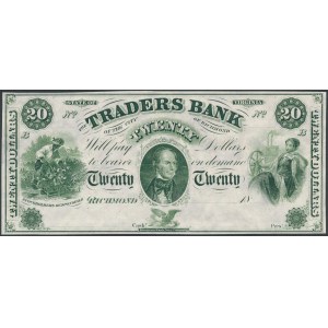 USA, Traders Bank - Richmond Virginia, 20 dollars