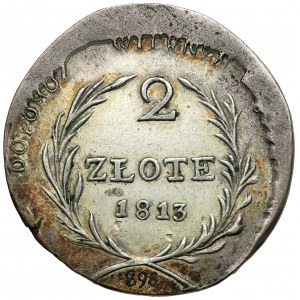 Oblężenie Zamościa, 2 złote 1813 - b.ładne