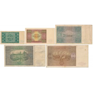 Zestaw banknotów 2 - 1.000 zł 1946 (5szt)