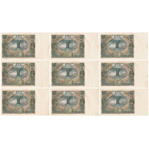 100 złotych 1934 - kropka między literami serii (9szt)