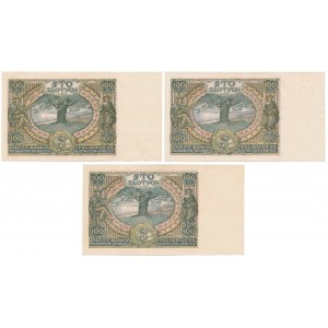100 złotych 1934 - różne odmiany (3szt)