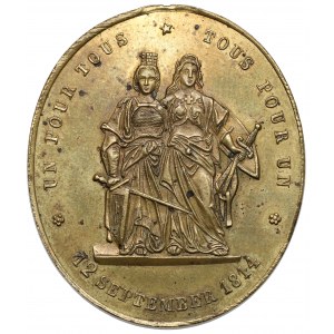 Szwajcaria, Medal 1869 - 55 Anniversaire de la reunion de Geneve a la Suisse