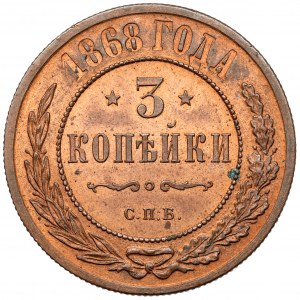 Rosja, Aleksander II, 3 kopiejki 1868