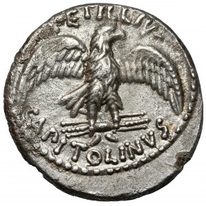Roman Republic, Petillius Capitolinus (41 BC), AR Denarius