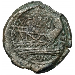 Roman Republic, M. Fabrinus (132 BC) AE Quadrans