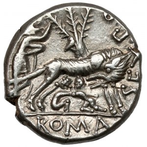 Roman Republic, Sextus Pompeius Faustulus (137 BC) AR Denarius
