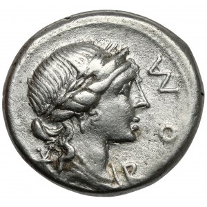 Roman Republic, Mn. Aemilius M.f. Lepidus (114-113 BC) AR Denarius