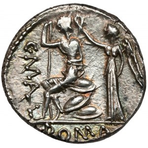 Roman Republic, C. Poblicius Malleolus, A. Postumius Sp. f. Albinus i L. Metellus AR (96 BC) AR Denarius