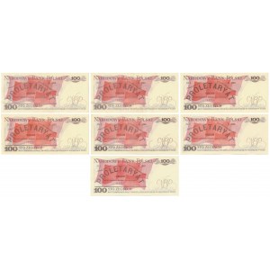 100 złotych 1979-1986 - zestaw (7szt)