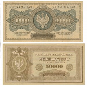 10.000 mkp i 50.000 mkp 1922 - zestaw (2szt)
