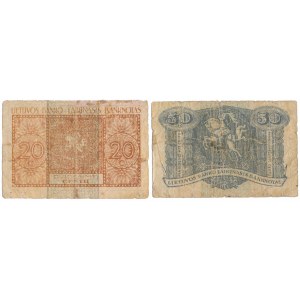 Lithuania, 20 & 50 Centu 1922 (2pcs)