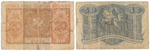 Lithuania, 20 & 50 Centu 1922 (2pcs)