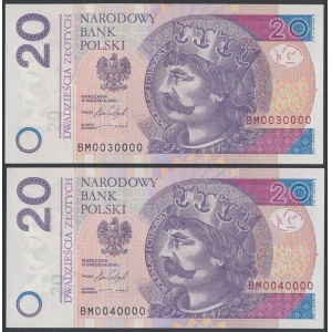 20 zł 2016 BM - 0030000 i 0040000 (2szt)