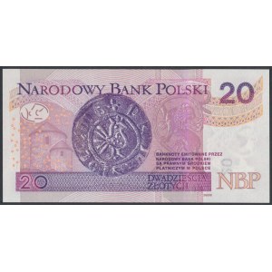 20 zł 2016 BM - 0004000 - ładny numer radarowy