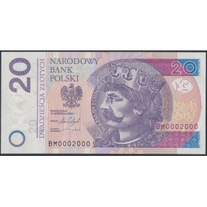 20 zł 2016 BM - 0002000 - ładny numer radarowy