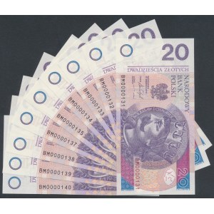 20 zł 2016 BM - 0000131 do 140 (10szt)