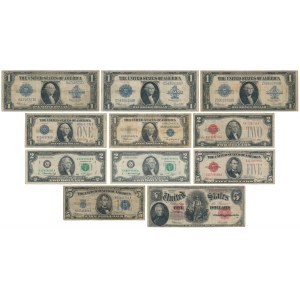 USA, 1 - 5 Dollars 1907-1976 (11pcs)