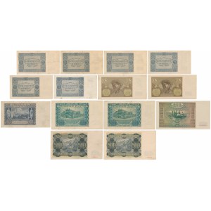 Zestaw banknotów okupacyjnych 1940-1941 (14szt)