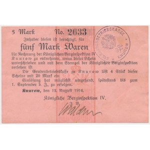 Knurow (Knurów), Koenigliche Berginspektion IV, 5 mk 1914