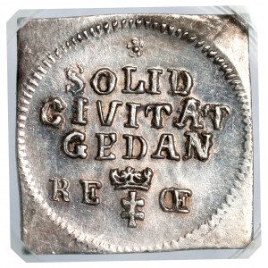 August III, Klippe Solidus 1761 Gdansk - silver Pattern - RARE