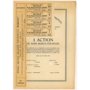 WARRANT Sp. Akc. Składów Towarowych, Em.2, 10.000 mkp 1923