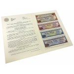 Bank Handlu Zagranicznego ZSRR, czeki podróżne SPECIMEN 10-100 Rubli 1987 - w folderze