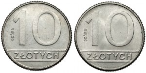 Próba NIKIEL 10 złotych 1989, zestaw (2szt)