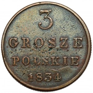 3 grosze polskie 1834 IP