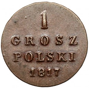 1 grosz polski 1817 IB - PIĘKNY