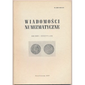 Wiadomości numizmatyczne 1987/4