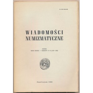 Wiadomości numizmatyczne 1988/3-4