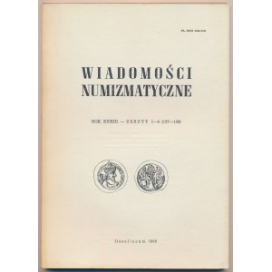 Wiadomości numizmatyczne 1989/1-4