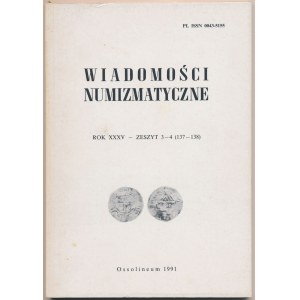 Wiadomości numizmatyczne 1991/3-4