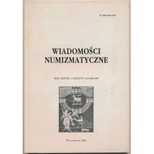 Wiadomości numizmatyczne 1994/3-4
