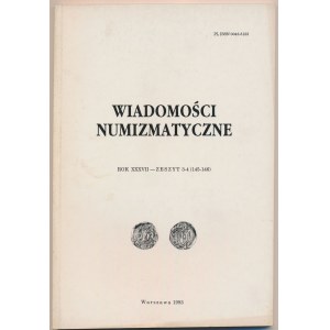Wiadomości numizmatyczne 1993/3-4