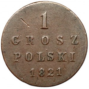 1 grosz polski 1821 IB - bardzo rzadki