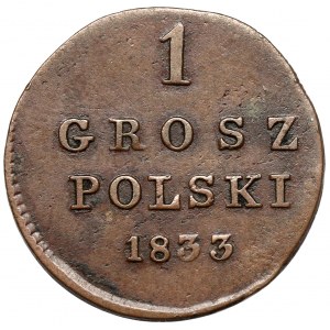 1 grosz polski 1833 KG - ładny