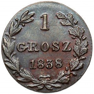 1 grosz 1838 MW, Warszawa - bez płaszcza