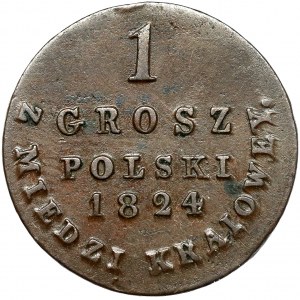 1 grosz polski 1824 IB z MIEDZI KRAIOWEY