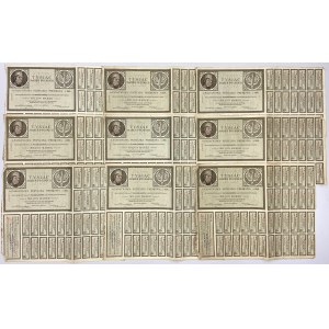 Państwowa Pożyczka Premjowa, Obligacja na 1.000 mkp 1920 - zestaw (9szt)