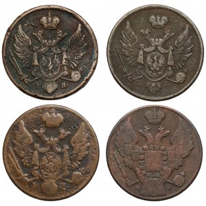 3 grosze 1819-1837, zestaw (4szt)