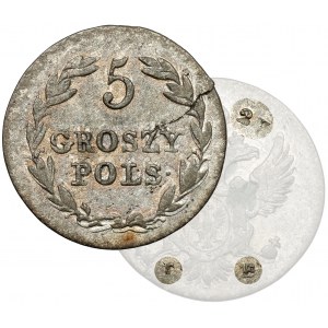 5 groszy polskich 1827 IB - Bienik - rzadkie