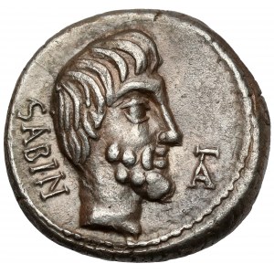 Roman Republic, L.Tituri, L.f Sabinus (89 BC) AR Denarius