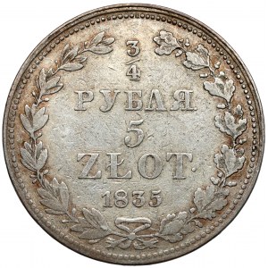 3/4 rubla = 5 złotych 1835 MW, Warszawa